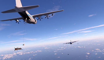 Two planes flying in the sky